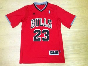 Maillot De Basket Chicago Bulls Michael Jordan 23 Manches Courtes Tissus Sportif Fans Edition Rouge